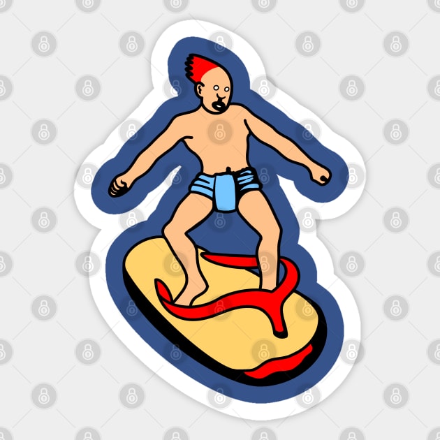 Slipper Surfer Sticker by Rapiamad